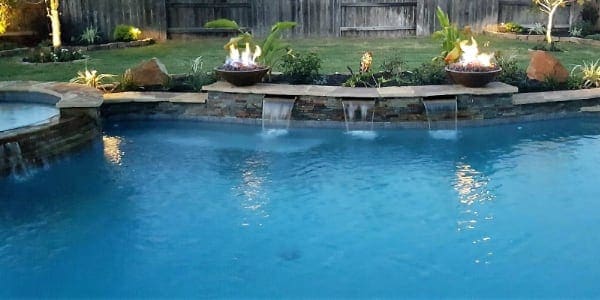 water feature and fire feature