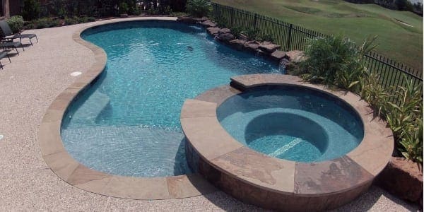 pool and spa, concept of Custom Pools with Spas