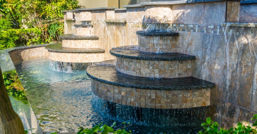 Refreshing Water Feature Accents, Tiered Fountain