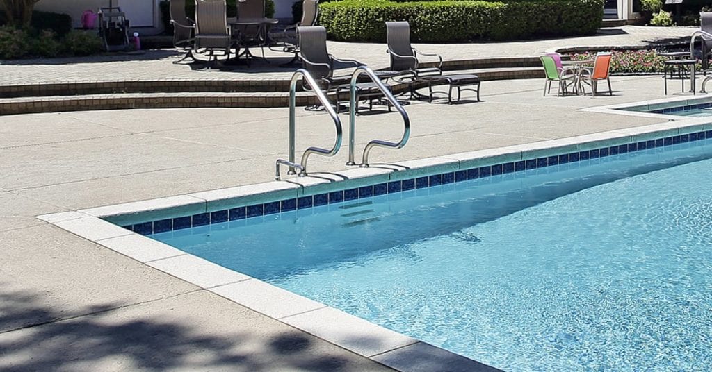 4 Main Types of Pool Coping, Concrete pool coping