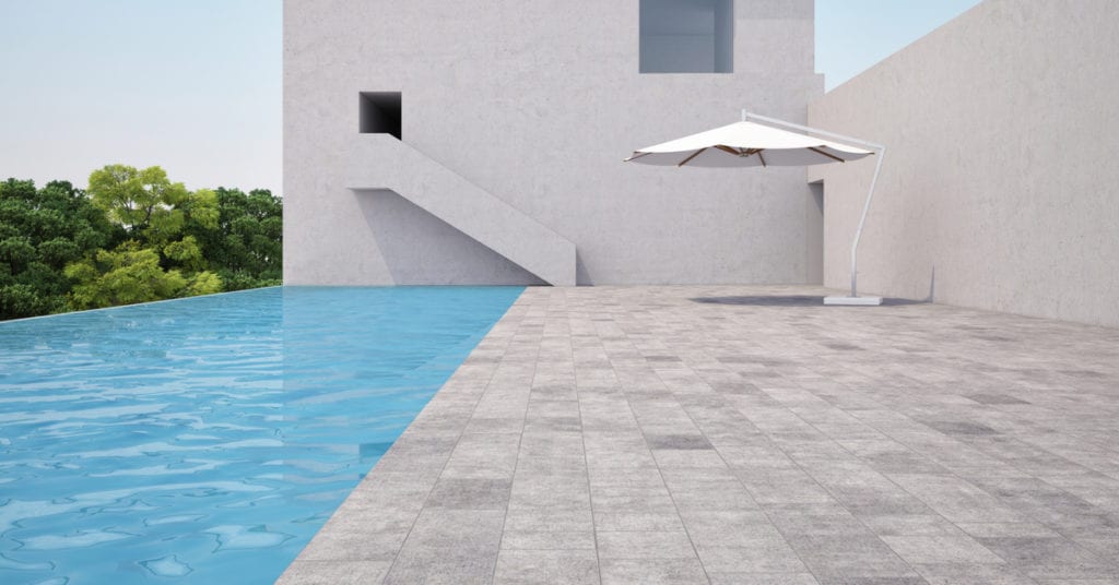 4 Main Types of Pool Coping, natural stone pool coping