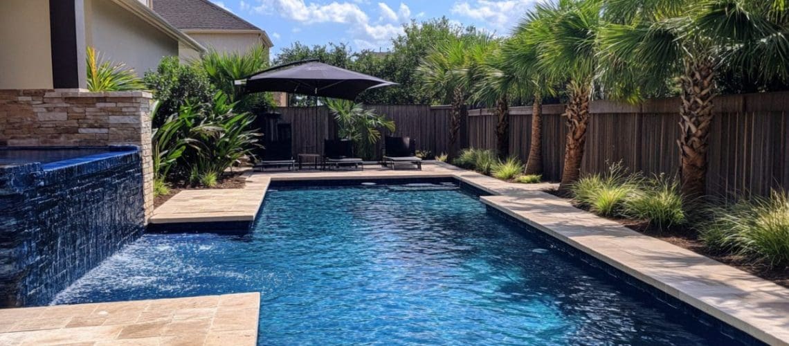pool with raised spa and spillover, concept of 11 Custom Pool and Spa Ideas for Your Texas Backyard